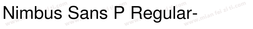 Nimbus Sans P Regular字体转换